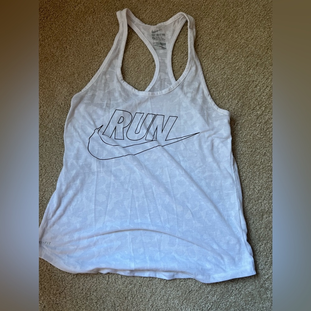Nike Women’s Dri-Fit Racerback Tank Top White Medium